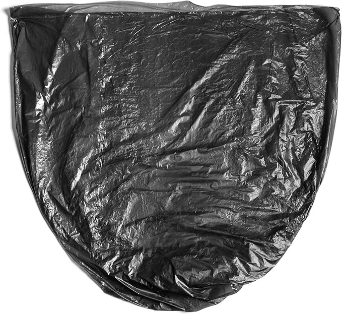 Aluf Plastics High Density Trash Bags, 16 Gallon, 1000 Count, 8 Micron (eq), 24" x 33", Black, for Bathroom, Office, Industrial, Commercial, Janitorial, Municipal, Recycling