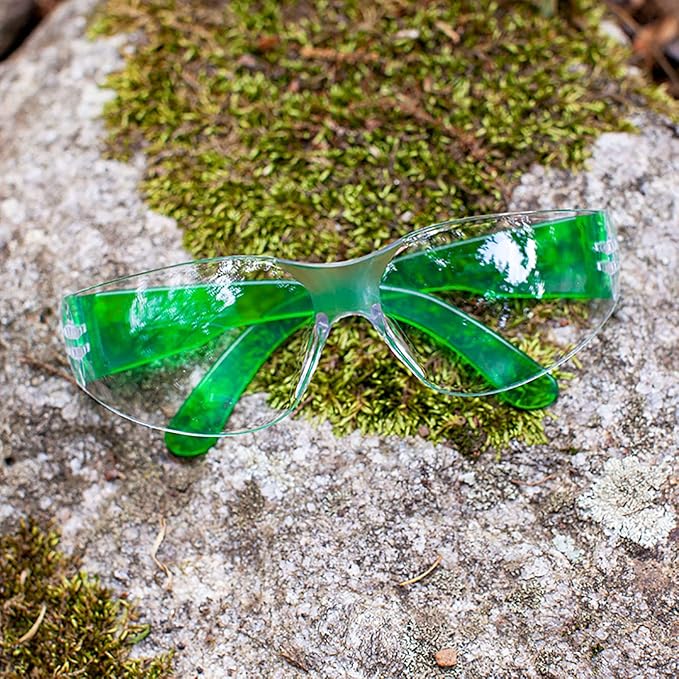BISON LIFE Safety Glasses - Scratch Resistant Wrap Around Eyewear, Polycarbonate ANSI Z87.1 Impact Resistant Lens