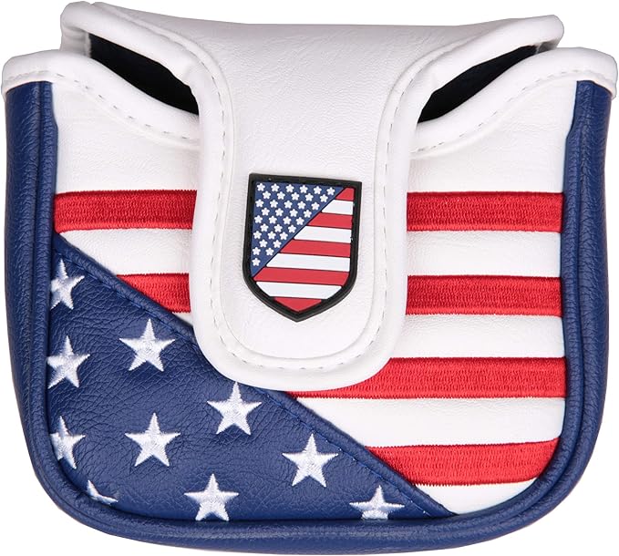 USA Flag and Eagle Golf Driver/Fairway Wood/Hybrid/Iron/Mallet Putter/Blade Putter Head Cover