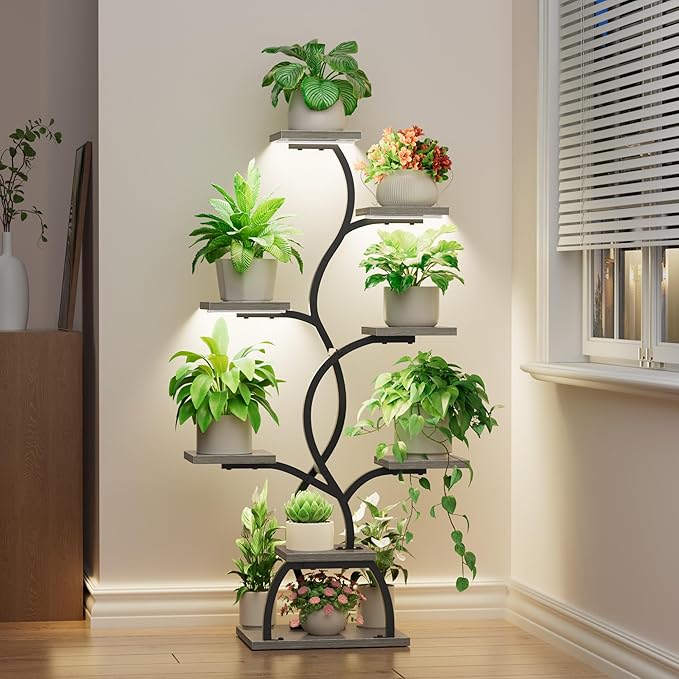 Plant Stand Indoor with Grow Light