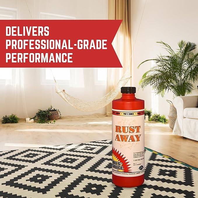 Pro's Choice Rust Away Rust Remover - Powerful Stain Remover & Rust Cleaner - Rust Stain Remover for Carpets, Upholstery, and Surfaces - Bathroom Stain Remover for Multiple Surfaces (16 fl. oz)