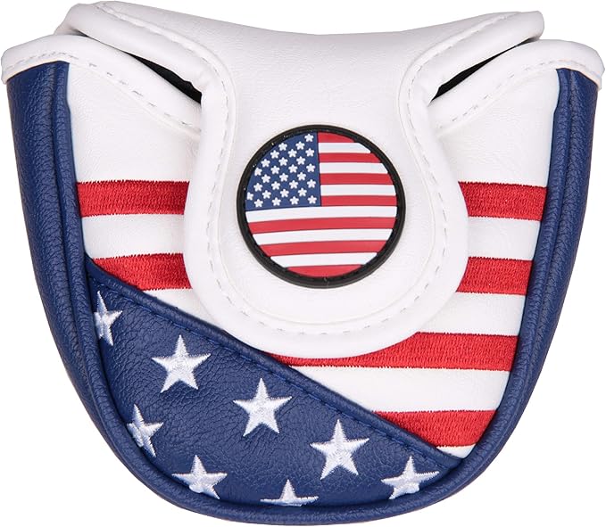 USA Flag and Eagle Golf Driver/Fairway Wood/Hybrid/Iron/Mallet Putter/Blade Putter Head Cover
