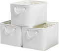 15x11x9.5 Inch Storage Baskets for Shelves,3 Pack Storage Bins，Foldable Organizer Boxes, Decorative Storage Basket for Organizing Clothes, Toys, Books, Foldable Cloth Baskets (White)