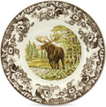 Spode Woodland Majestic Moose Dinner Plate – 10.5 Inch Wildlife Design in Fine Earthenware, Rustic Hunting Collection – Microwave, Dishwasher & Warm Oven Safe, Made in England