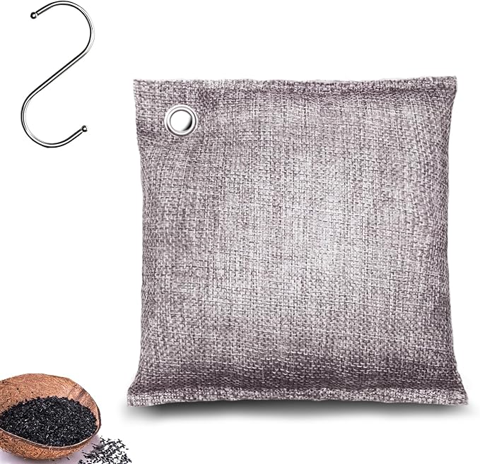 Activated Charcoal Odor Absorber, Odor Eliminator for Strong Odor,Coconut Shell Charcoal Air Purifying Bags for Home Car Closet Pet, Smoke Room Deodorizer