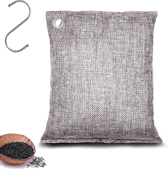 Activated Charcoal Odor Absorber, Odor Eliminator for Strong Odor,Coconut Shell Charcoal Air Purifying Bags for Home Car Closet Pet, Smoke Room Deodorizer