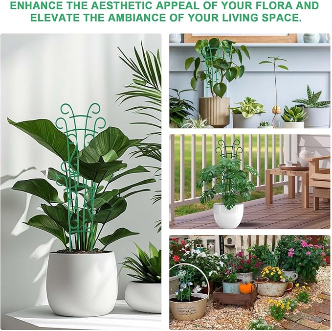Plant Trellis for Potted Plants 4 Pack Stackable Indoor Outdoor Climbing