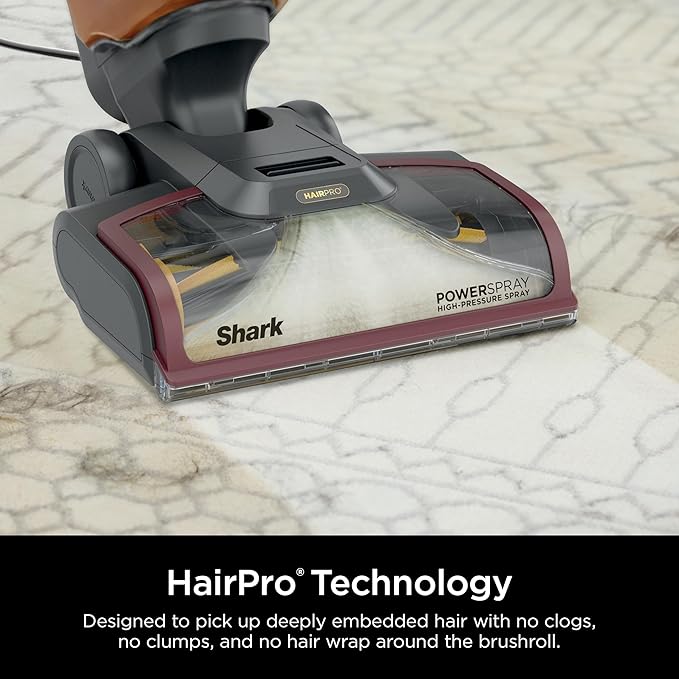 Shark CarpetXpert HairPro Upright Carpet Cleaner, Perfect for Pets, Lightweight & Powerful, Dirt, Grime, Hair & Odor Removal, Carpet Shampooer, Pet Cleaning Solution, Magenta, EX221BRN