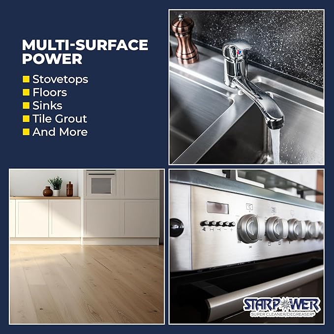 STARPOWER Heavy Duty All Purpose Multi Surface Grease, Oil, Grime Remover, 24 Ounces