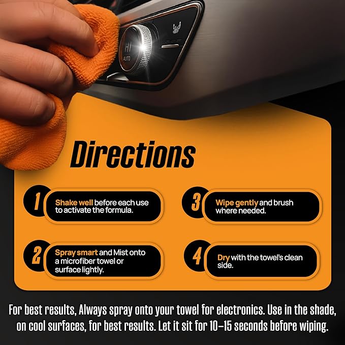 Magic Finish Interior Cleaning Spray (16 fl oz) – All-in-One Car Cleaner Spray for Seats, Dashboards & Consoles – Fast-Acting Car Cleaning Supplies for Rubber, Plastic, Carpet & Upholstery