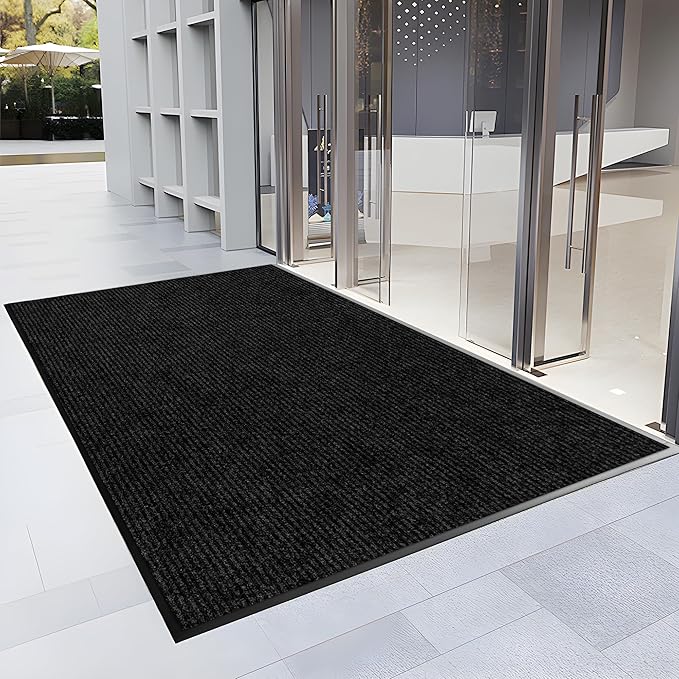 3′ x 60′ Front Door Mat Indoor Outdoor Entrance, Commercial Floor Mat Heavy Duty Dirt Trapper Entryway Doormat, Custom Size Non Slip Rubber Backing Welcome mat, Door Mat for High Traffic Area
