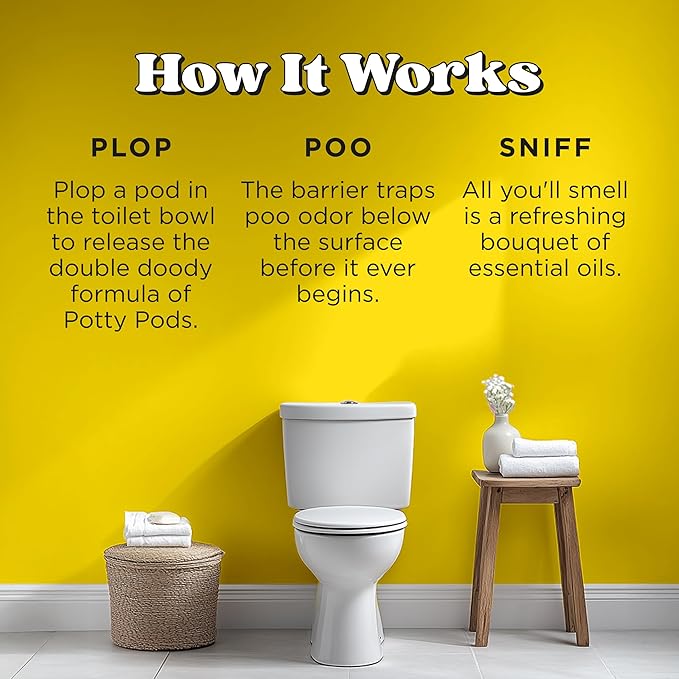Poo-Pourri Before-You-Go 2-in-1 Toilet Potty Pods, Original Citrus, 20 Ct, Bathroom Odor Deodorizer and Toilet Cleaner with Essential Oils, Lemon, Bergamot and Lemongrass Scent