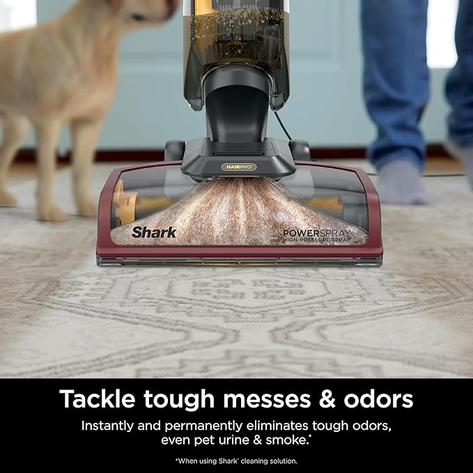 Shark CarpetXpert HairPro Upright Carpet Cleaner, Perfect for Pets, Lightweight & Powerful, Dirt, Grime, Hair & Odor Removal, Carpet Shampooer, Pet Cleaning Solution, Magenta, EX221BRN