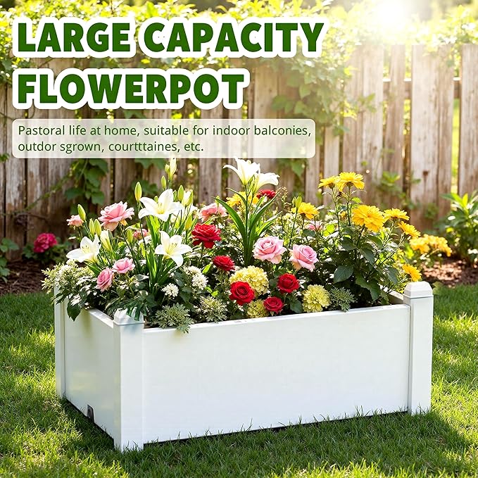 14 Gallon Raised Garden Bed, Self-Watering Raised Planter Box