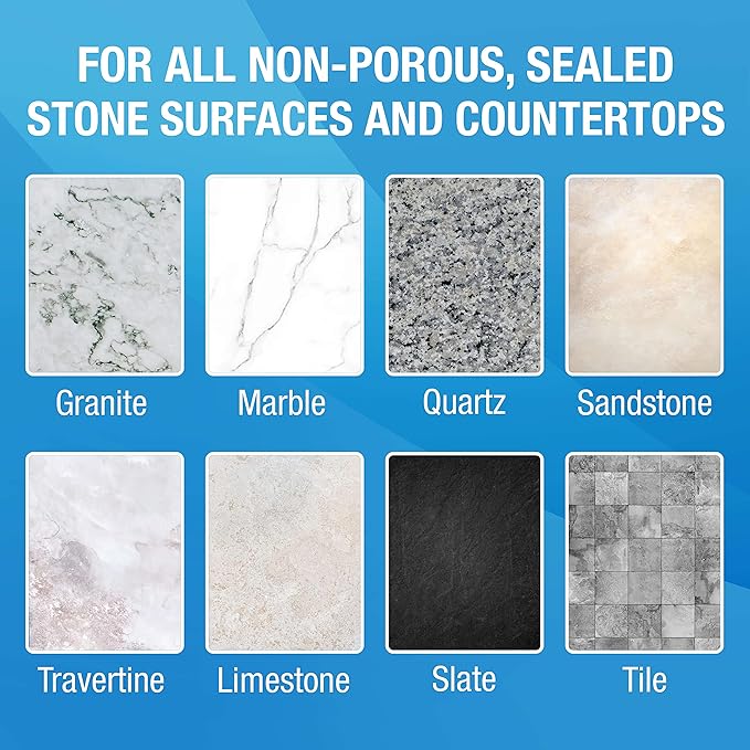 MiracleWipes for Granite & Stone, Clean, Protect, Polish Stone, Marble, Quartz, Slate, Tile, Laminate Surfaces in Kitchen and Bathroom - 30 Count (Pack of 2)