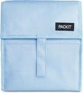 Packit® Freezable Lunch Bag, Sky Blue, Built with ECOFREEZE® Technology, Foldable, Reusable, Zip and Velcro Closure with Buckle Handle, Designed for Work Lunches and Fresh Lunch On the Go