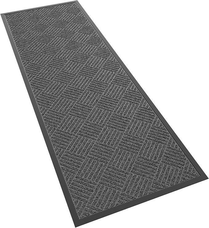 Front Door Mat, 6' x 2' Heavy Duty Indoor Outdoor Doormat, Non-Slip Backing Welcome Mats for Entryway, Low Profile, Commercial Door Mats