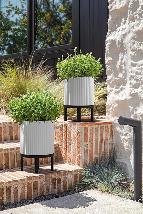Veradek Demi Series Round Planter w/Stand