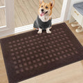BEQHAUSE Waffle Door Mats Indoor 20"x32", Dog Mat for Muddy Paws Absorbent and Dirt Resist Floor Mats Non-Slip Washable Rugs for Entryway, Welcome Mat for Front Back Door, Muddy Wet Shoes, Dark Brown