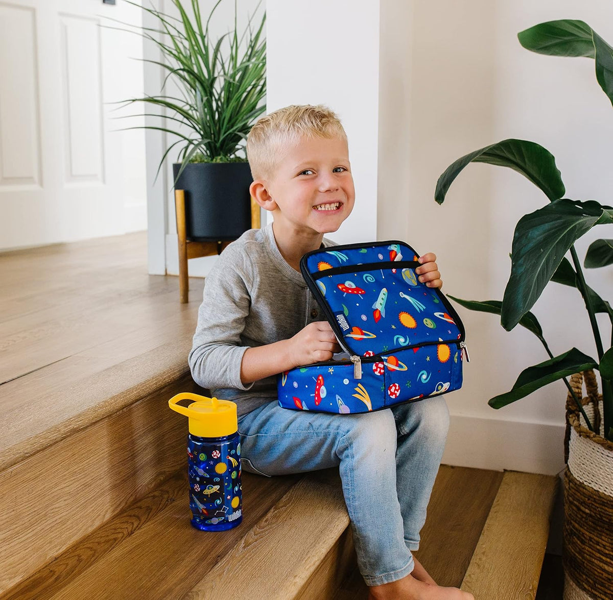 Wildkin Kids Insulated Lunch Box – Durable and Reusable for School & Travel - Out of this World