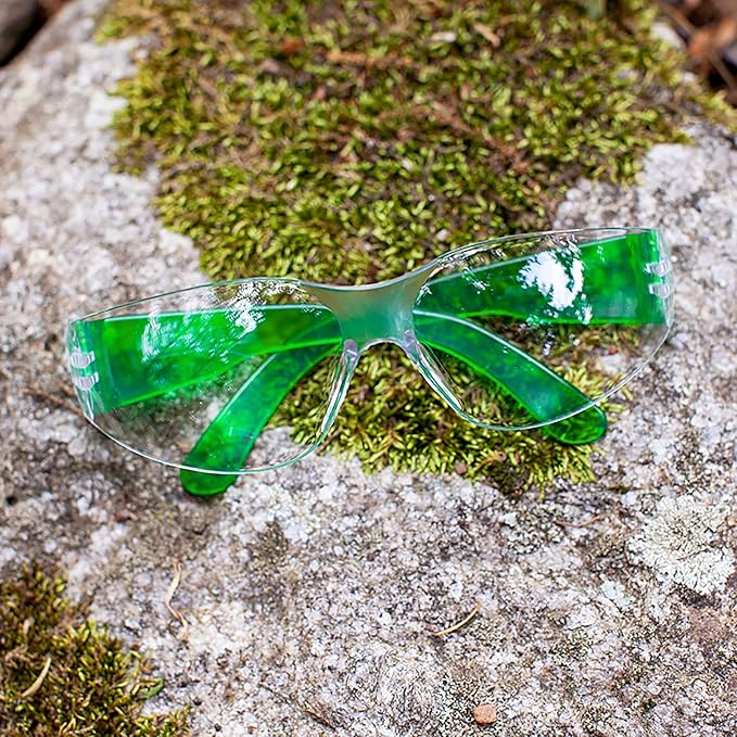 BISON LIFE Safety Glasses - Scratch Resistant Wrap Around Eyewear, Polycarbonate ANSI Z87.1 Impact Resistant Lens