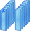 12-Pack Microfiber Cleaning Pads, 18-Inch Microfiber Mop Pads Compatible with Bona Mop, Washable and Reusable Mop Pad Refills for Hardwood Tile Laminate Floors