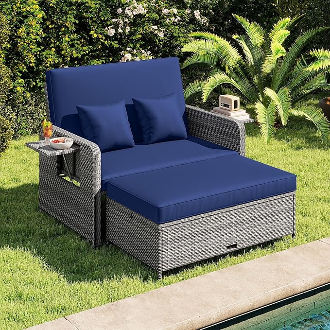 Tangkula Patio Rattan Daybed