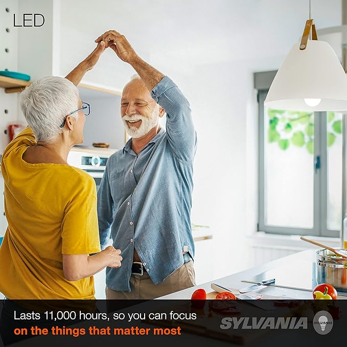 LEDVANCE Sylvania LED A19 Light Bulb, 60W Equivalent, Efficient 8.5, 10 Year, W, 5000K, 800 Lumens, Frosted, Daylight (74766) (Pack of 1, 24 Count Total)