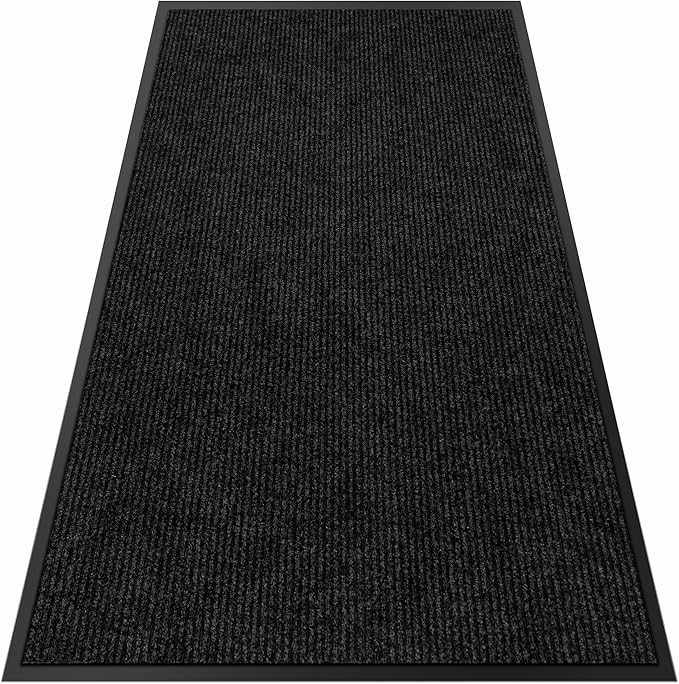 3′ x 10′ Front Door Mat Indoor Outdoor Entrance, Commercial Floor Mat Heavy Duty Dirt Trapper Entryway Doormat, Custom Size Non Slip Rubber Backing Welcome mat, Door Mat for High Traffic Area