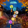 Toodour Solar Wind Chime, Color Changing Hydrangea Ball Wind Chimes LED
