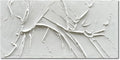 NANKAI Hand-Painted Thick Texture White Minimalist Oil Painting 24x48 Inches Contemporary Abstract Art Oil Painting, Home, Office Wall Decoration Art
