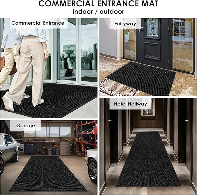 2′ x 2′ Front Door Mat Indoor Outdoor Entrance, Commercial Floor Mat Heavy Duty Dirt Trapper Entryway Doormat, Custom Size Non Slip Rubber Backing Welcome mat, Door Mat for High Traffic Area