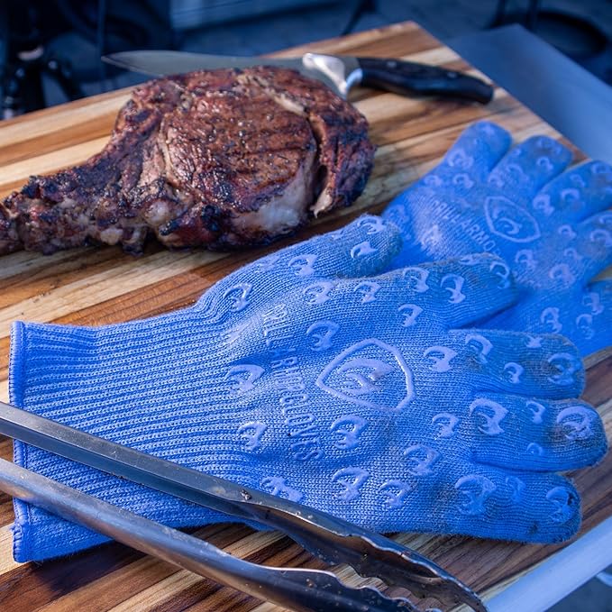 Grill Armor Oven Gloves 932°F Extreme Heat & Cut Resistant Oven Mitts with Fingers for BBQ, Cooking, Grilling, Baking – Accessory for Smoker, Cast Iron, Fire Pit, Camping, Fireplace, Griddle & More