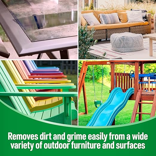 CLR Brands Outdoor Furniture Cleaner, 26 oz. Spray Bottle, Cleans Outdoor Surfaces, Remove Dirt and Grime from Fabric, Wood, Wicker, PVC, Plastic and More