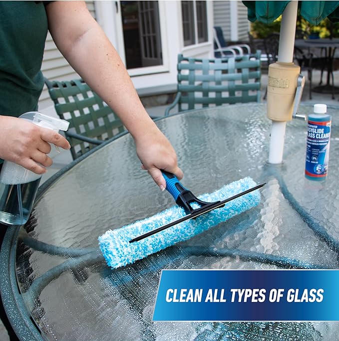 Unger Professional Streak-Free EasyGlide Glass Cleaner Concentrate, 12 oz, Ammonia-Free, Makes 8 Gallons of Solution, Safe for Tinted Windows, LOW-E, Windshields, and Mirrors