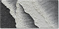 NANKAI Hand Painted black and white abstract canvas art oil painting waves landscape home wall decoration painting 24x48 inches