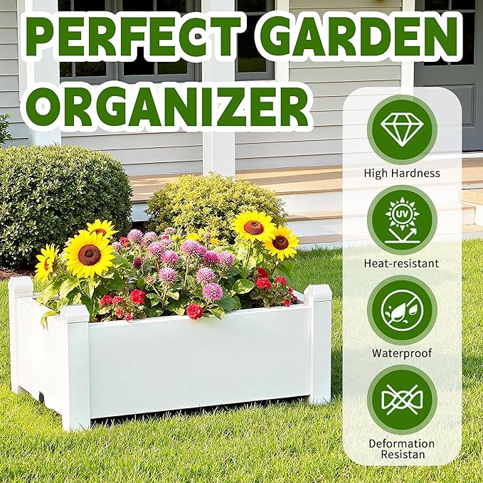 14 Gallon Raised Garden Bed, Self-Watering Raised Planter Box